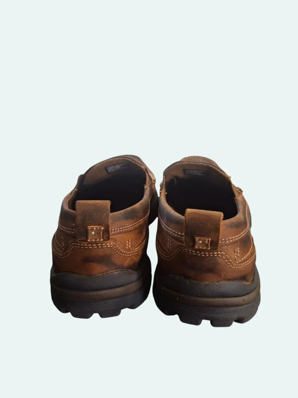 Skechers Relaxed Fit Brown Leather Slip-On Shoes With Memory Foam*SH13